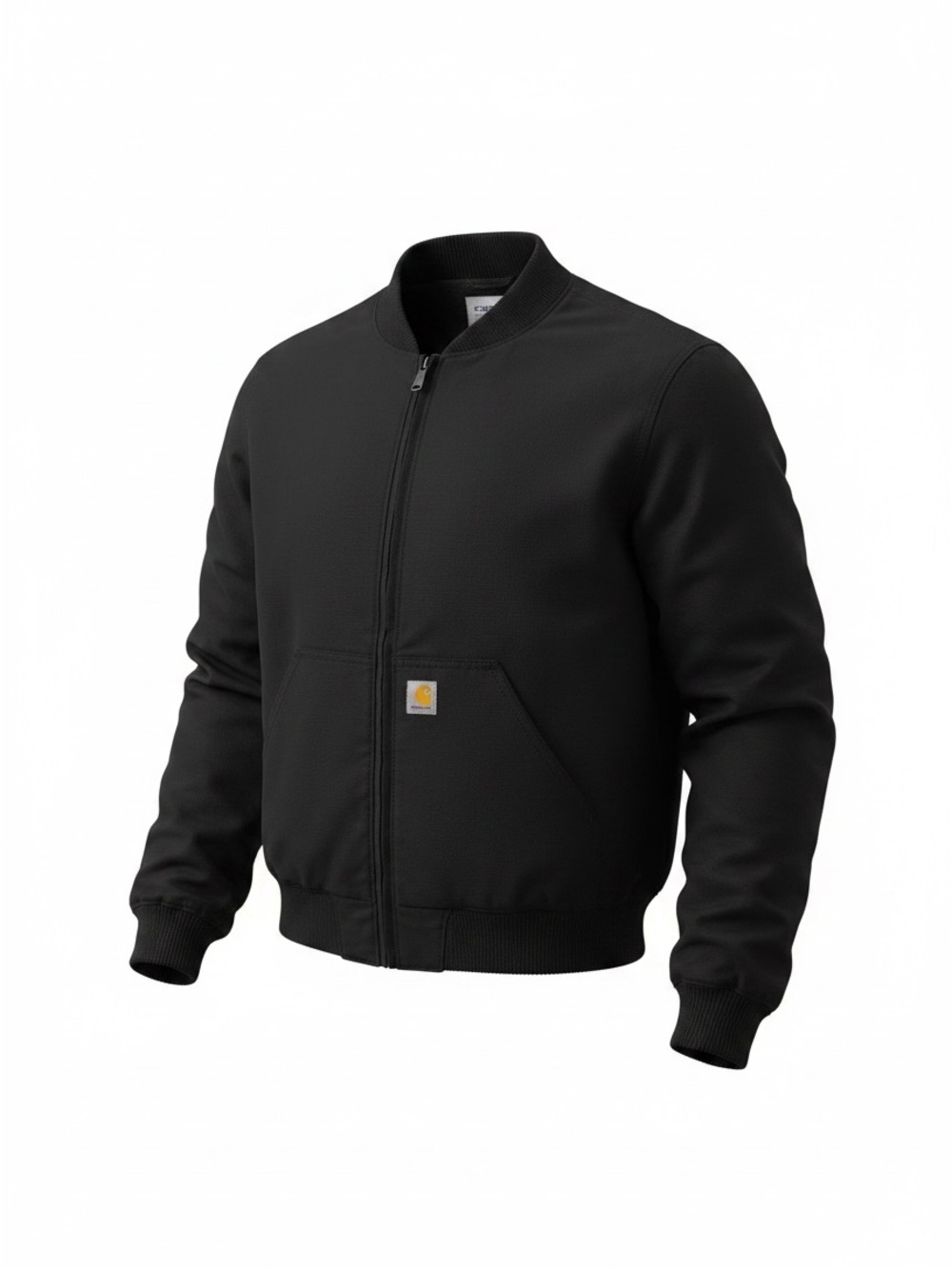 Carhartt Black Bomber Jacket with Logo Patch